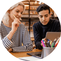 Students studying together